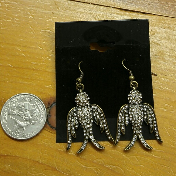 Sparkle bird earrings