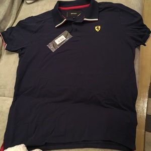 Ferrari XL Navy Polo ( Men's) Short Sleeve