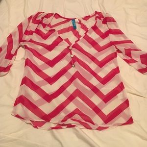 Pink Chevron Blouse