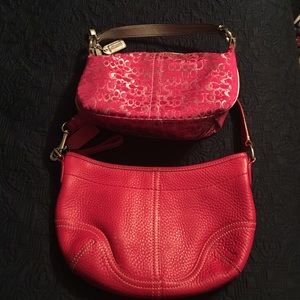 Both Coach pink bags