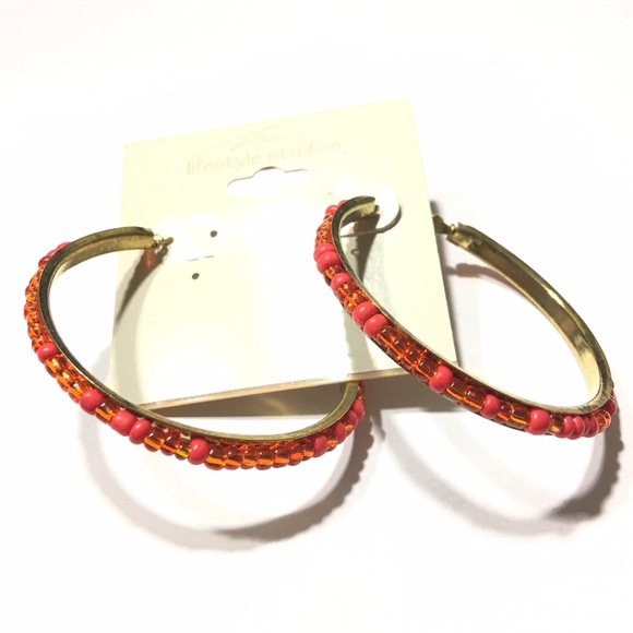 NEW bead hoop earrings!! - Picture 2 of 2