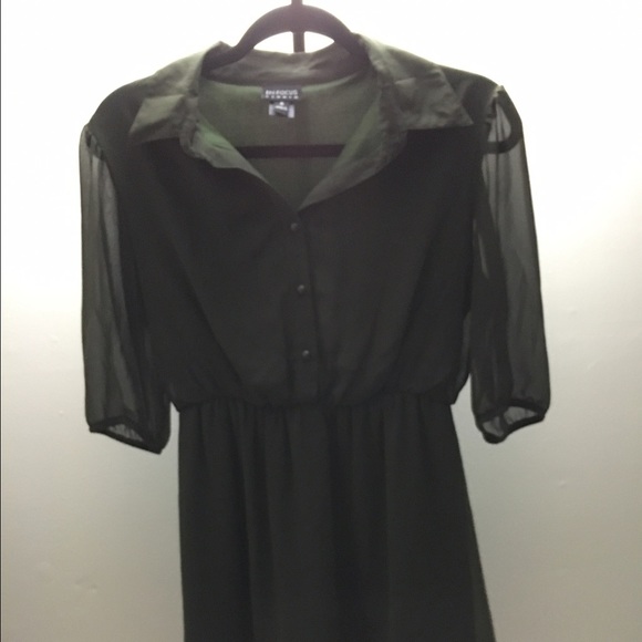 DARK GREEN DRESS