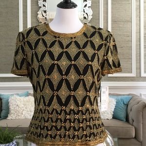 Adrianna Papell Tops - Was $30-REDUCED NWT Adrianna Papell NWT Beaded Top Adrianna Papell Tops - Was $30-REDUCED NWT Adrianna Papell NWT Beaded Top