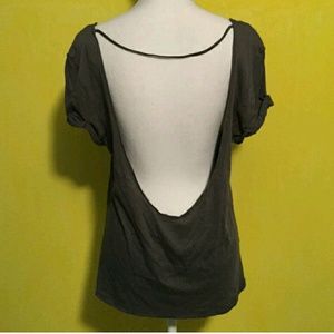 Pink open back t shirt