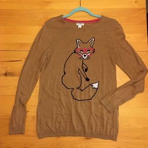 Quirky fox sweater with sunglasses!