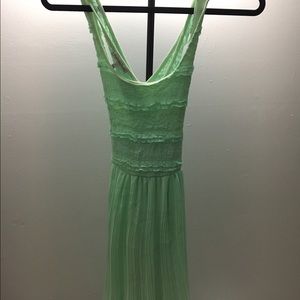 HIGH LOW MINT DRESS