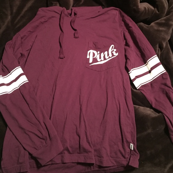 PINK! Pullover sweatshirt with hood!