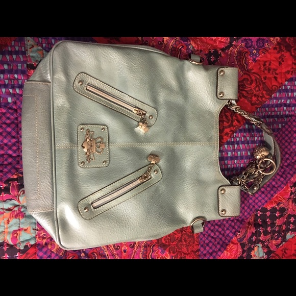 Kathy Van Zeeland light blue purse