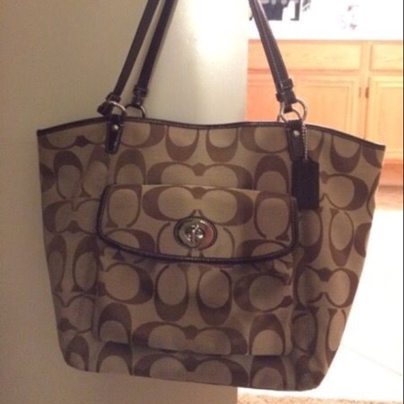 Coach | Bags | Coach Double Face Large Tote Bag | Poshmark Large brown coach purse
