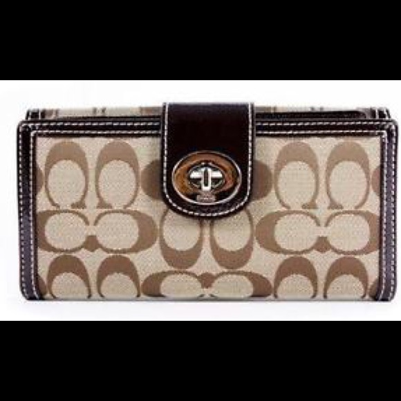Coach Monogram Wallet with Turn Lock