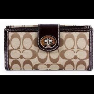 Coach Monogram Wallet with Turn Lock