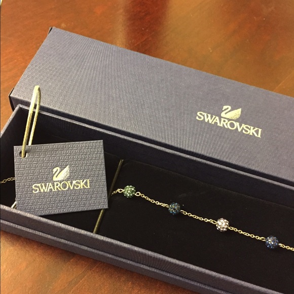 Swarovski blue crystals bracelet with tags and box