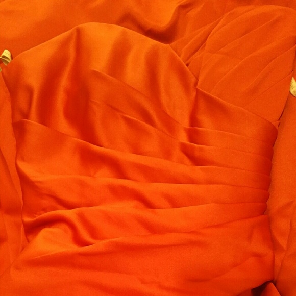 Orange bridesmaid dress