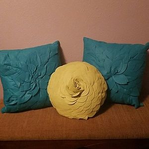 3 Colorful Decorative Pillows