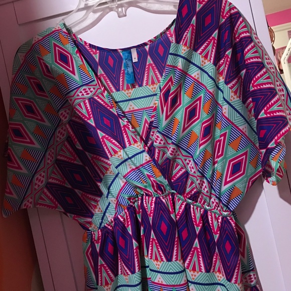 ⭐️MULTICOLORED PATTERNED DRESS - Picture 2 of 4