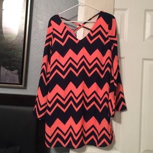 Charlotte Russe pink chevron dress!