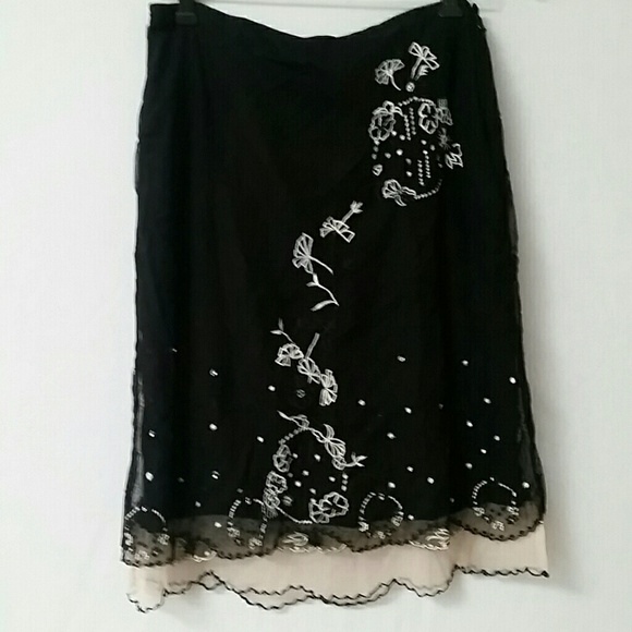 Embroidered * Beaded Holiday Skirt