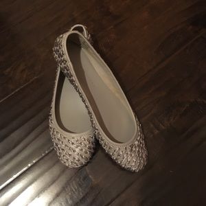 Lauren Conrad grey ribbon ballet flats