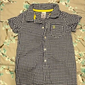 Plaid preppy boy romper size 24 months