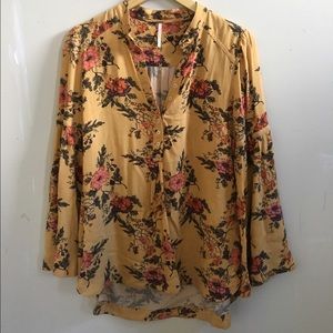 Free People glowing floral blouse