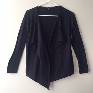 H&M Basic Dark Blue Drape Cardigan