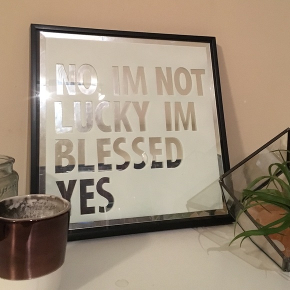 Mirrored Framed Quote - image 1