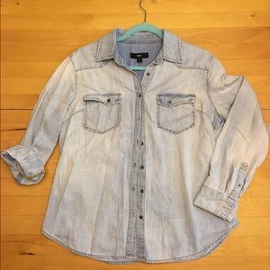 Target denim button up.