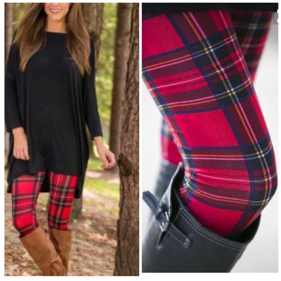 Plaid Leggings🌟ONLY 1 SMALL LEFT🌟 No RESTOCK🌟 - Picture 2 of 4