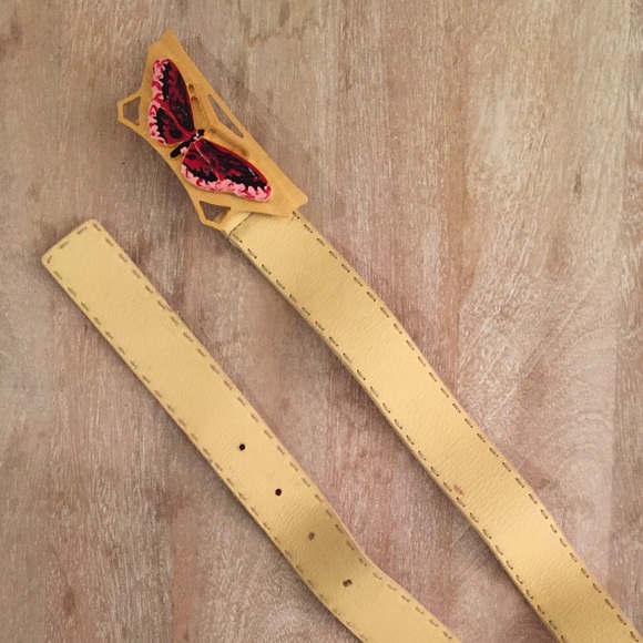 Fendi Leather Butterfly Belt