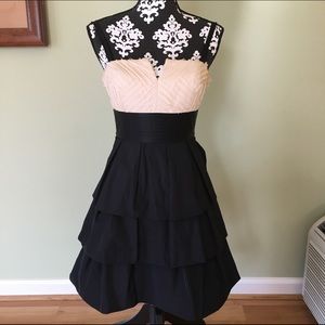 BCBG classic ivory and black dress