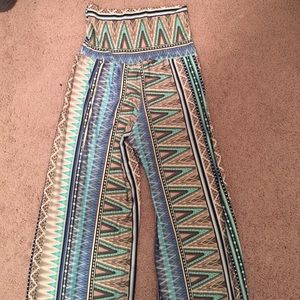 Aztec print pants