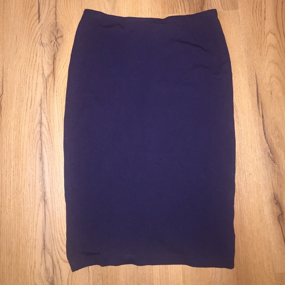 Navy pencil skirt
