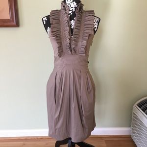 BCBG ruffle halter dress