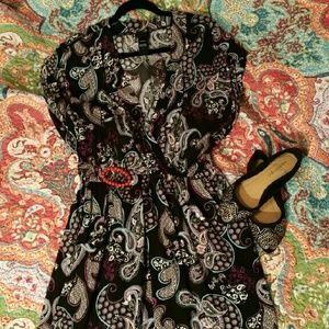 NWOT Short Sleeve Boho Midi Dress