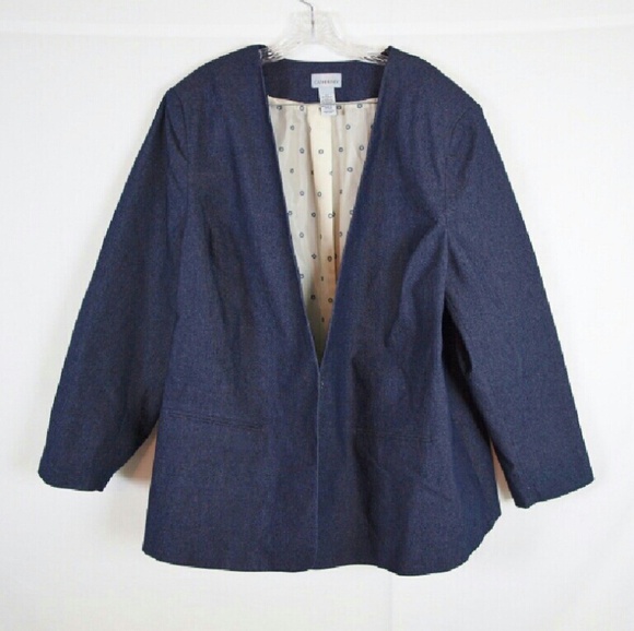 catherines jackets coats plus size jean jacket size 4x 30w 32w catherines plus size coats