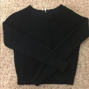 Black cropped sweater