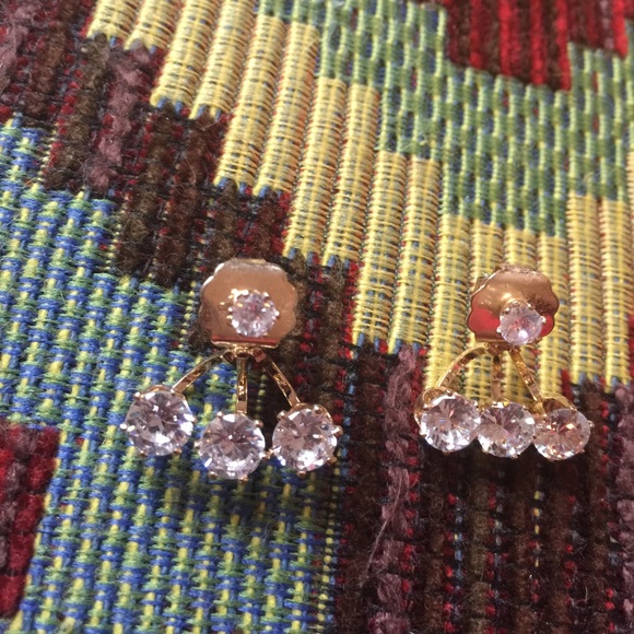 Ear jacket CZ studs