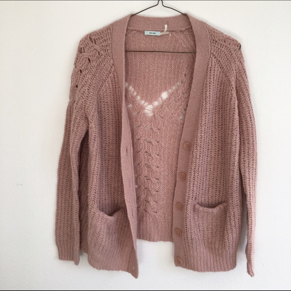 Pink Knit Cardigan