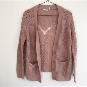 Pink Knit Cardigan
