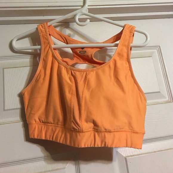 Orange sports bra!