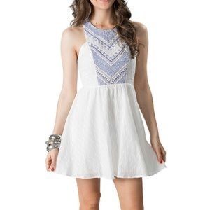 Embroidery Fit and Flare Dress