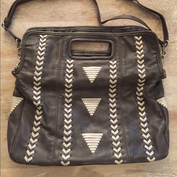 Melissa Bianco Grey and White Bag