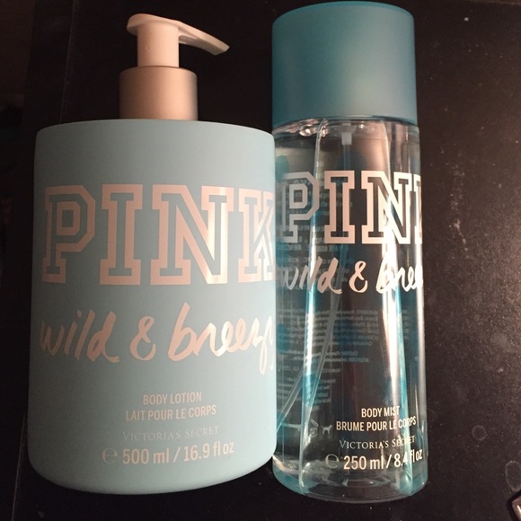 NWT PINK Wild & Breezy body mist and lotion
