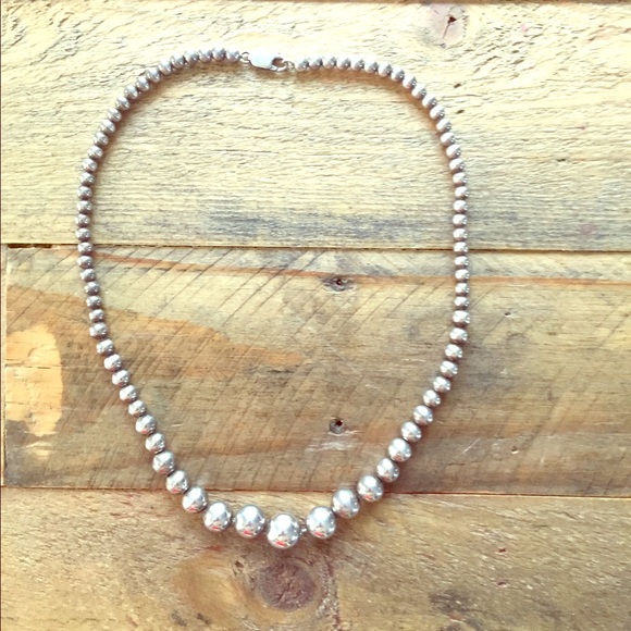 Timeless Sterling Silver Beaded Necklace!