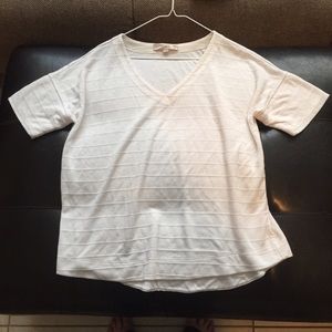 Loft white v-neck slouch tee