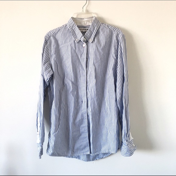 Ines Blue Striped Oxford Shirt