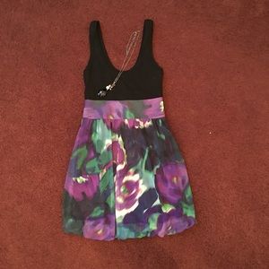 Express watercolor floral dress