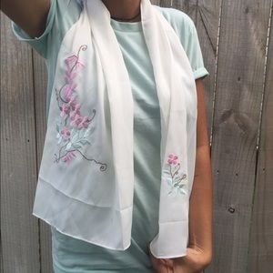 silk embroidered scarf