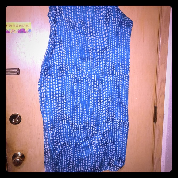 Turquoise polka dot scarf