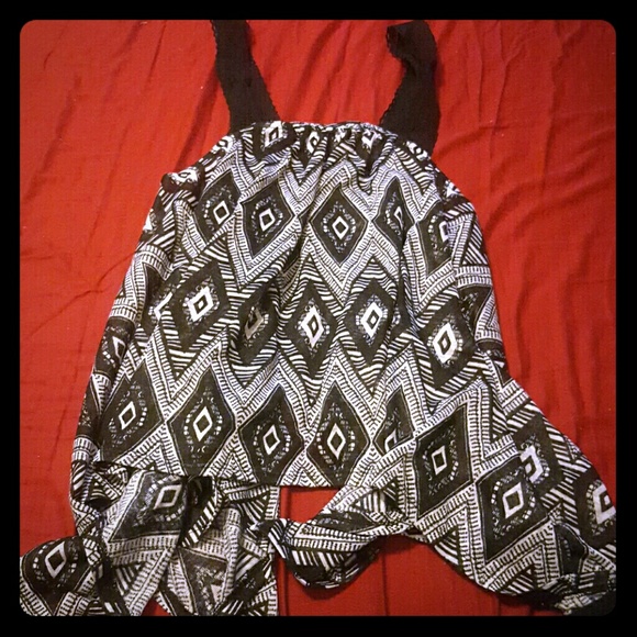 Black Grey Tribal Tank Top